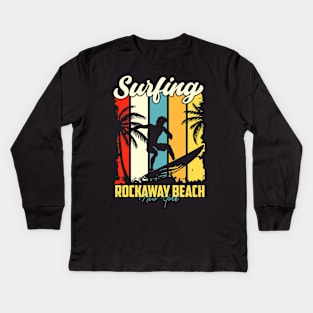 Surfing | Rockaway Beach, New York Kids Long Sleeve T-Shirt